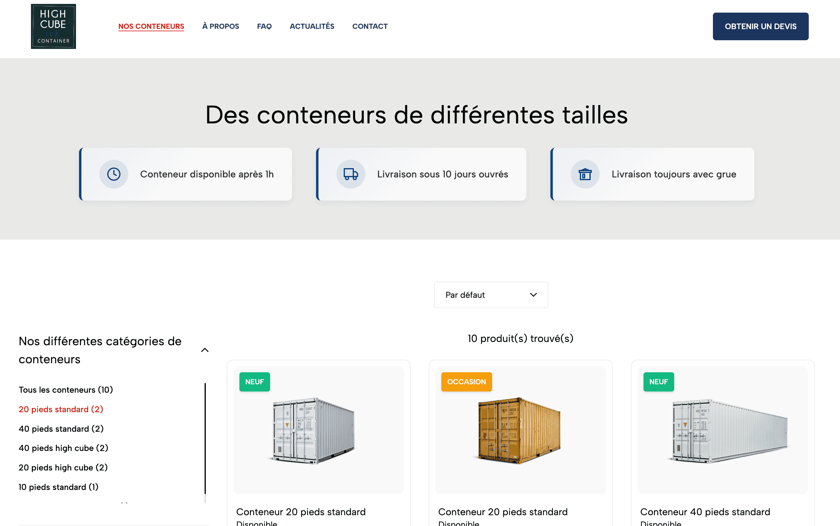 HighCube Container E-commerce
